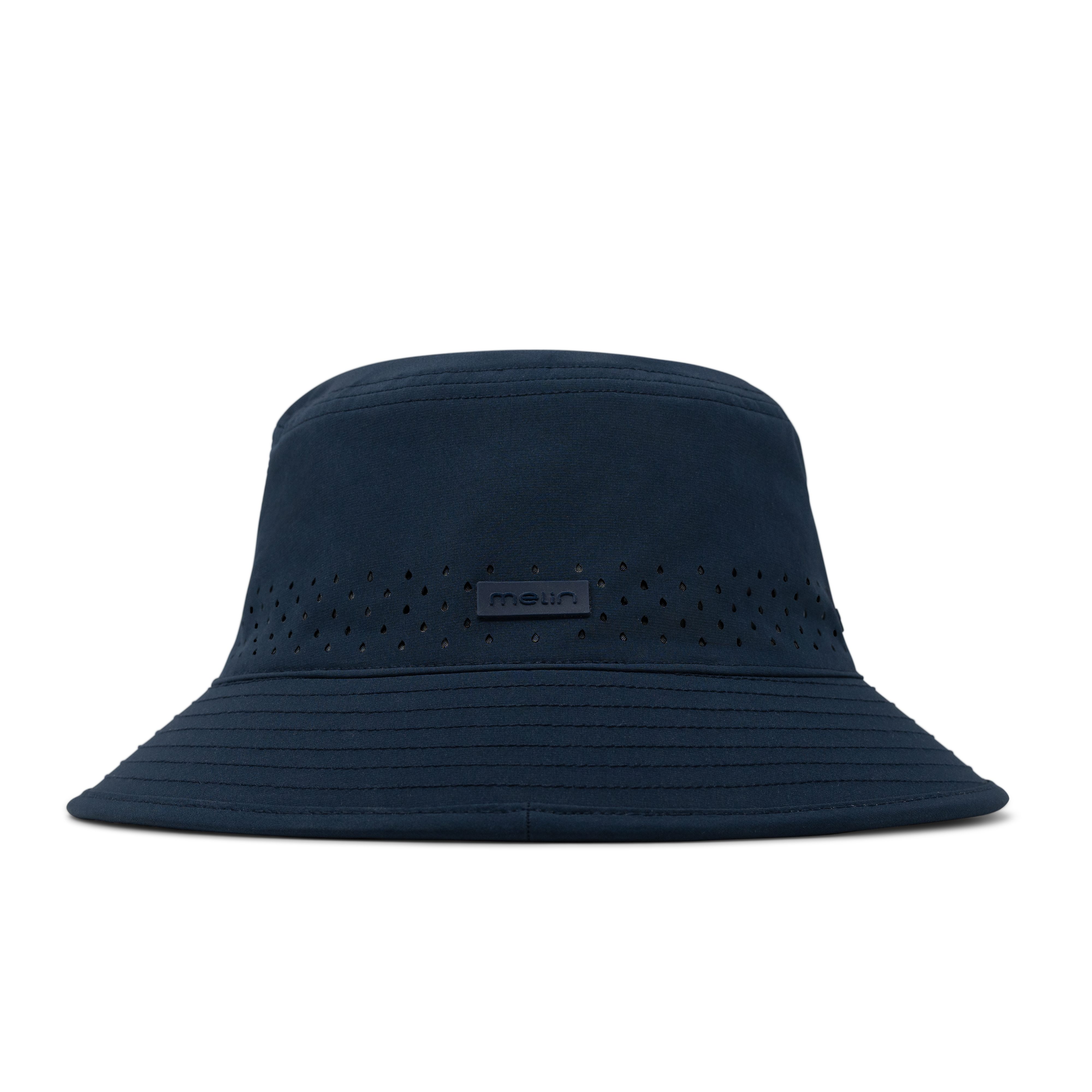 The side view of the melin Caddy Hydro  Bucket Hat in  Navy