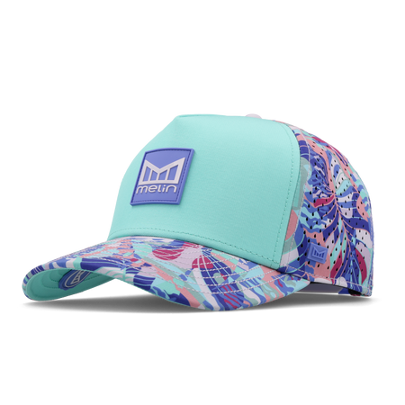 The front, angled view of the melin Odysea Stacked Hydro  Split Fit in  Tropic Noise