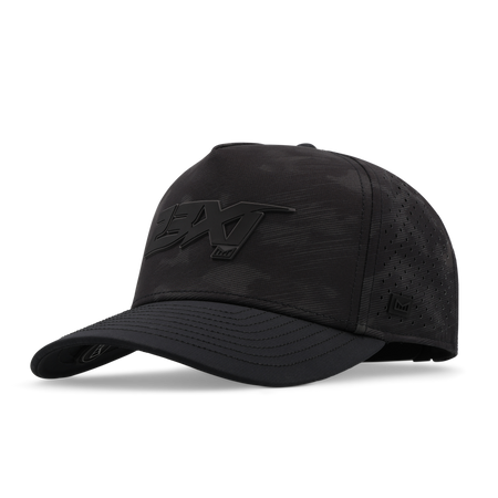 The front, angled view of the melin Odysea 23XI Hydro  Split Fit in  Black Speed Camo