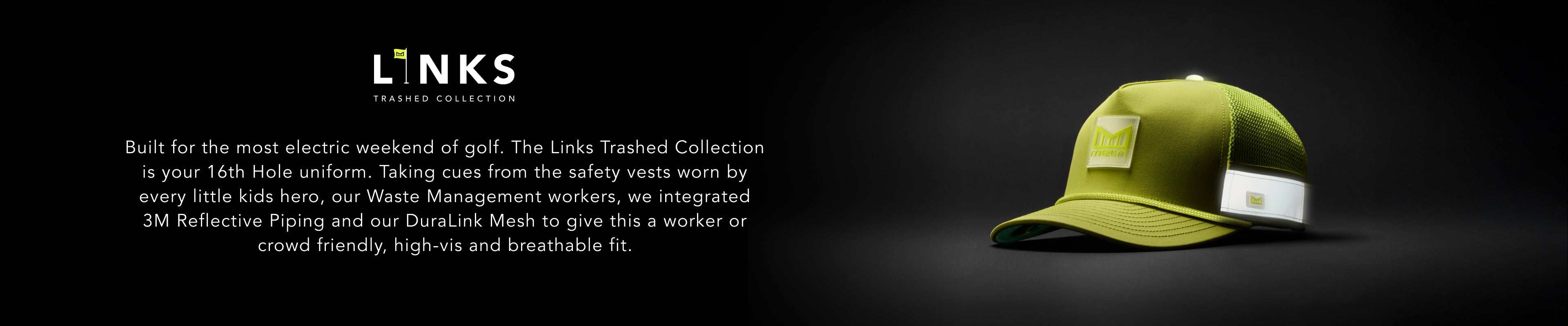 Green cap with white logo on a black background, featuring Links brand text.