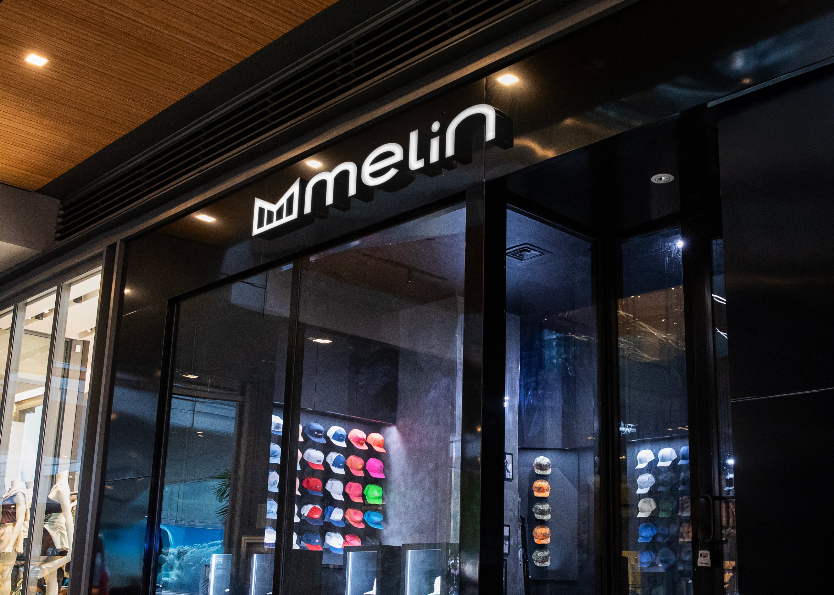 The storefront for the melin Customer Experience Lab in Brickell City Centre in Miami, Florida